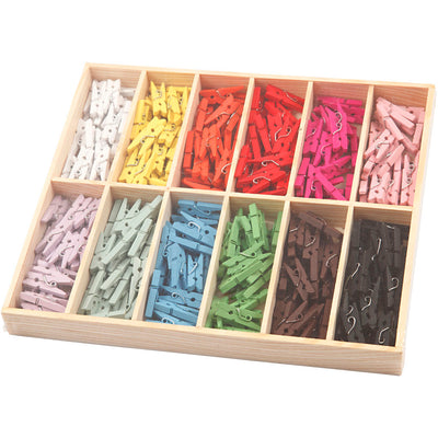 Pioli mini vestiti colorati, 12x24st.