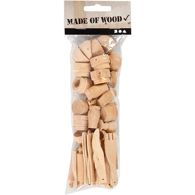 Creative Company Wooden Kitchen Utensils, 50dlg.