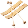 Creative Company Wooden Mini Ski con bastoncini, 3 paia