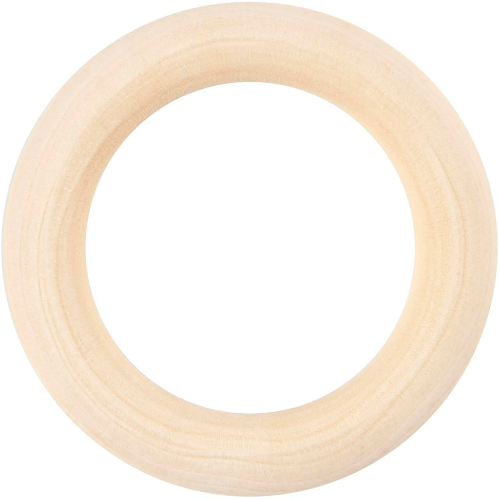 Anello Creative Company in legno, d 55 mm, 6 pezzi, 1 scatola