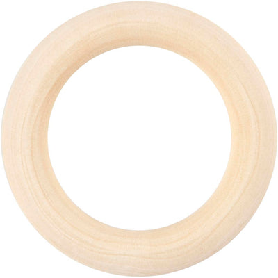 Creativ company anillo de madera, d 55 mm, 6 piezas, 1 caja