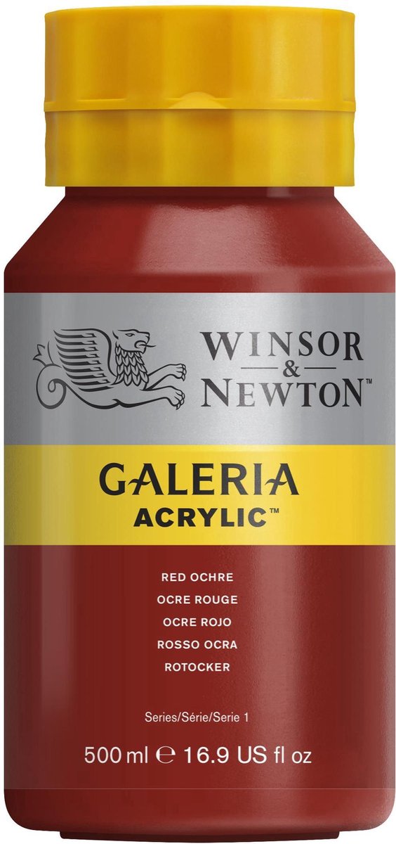 Winsor newton galeria acrilico 500ml ocre rojo