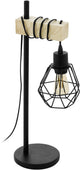 Lampada da tavolo Eglo townshend 5 - e27 - 50 cm - marrone nero - legno fsc