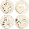 Creativ company houten kersthangers 2in1, 8st.