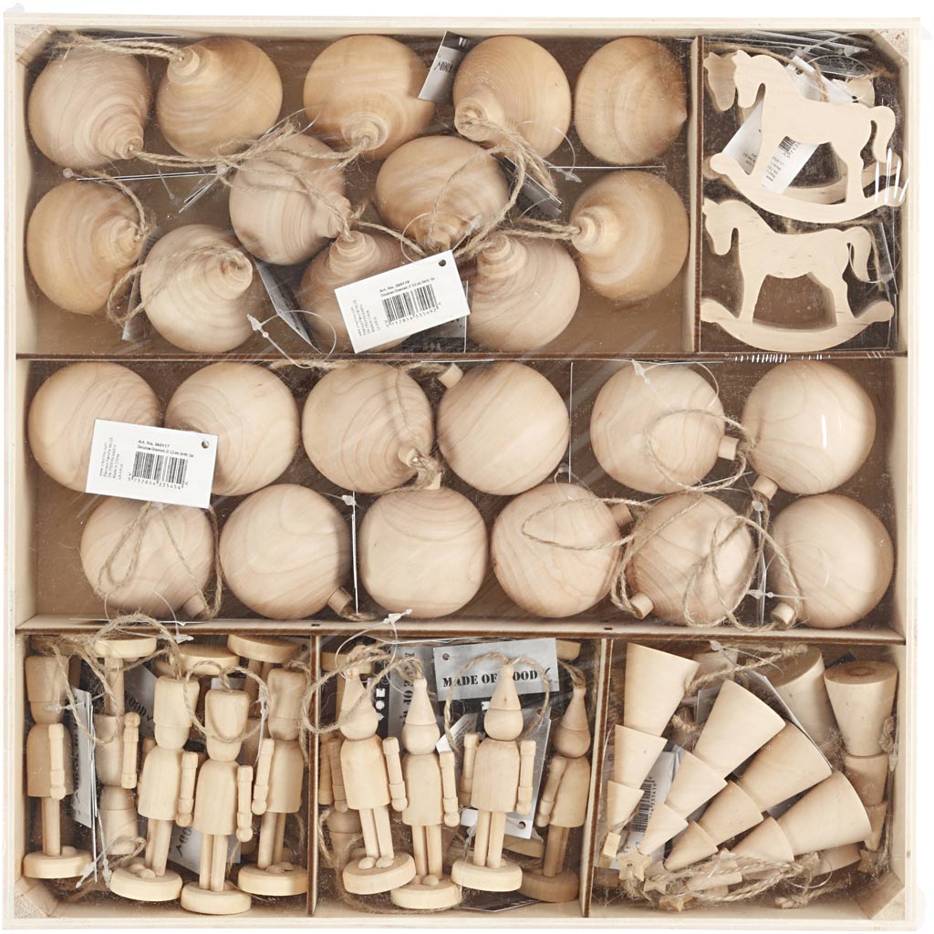 Creativ company Christmas decoration, h: 5.5-9 cm, 72 pieces 1 box