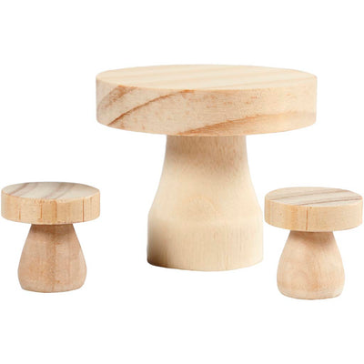 Creative Company Wooden Mini Furniture Set, 3dlg.