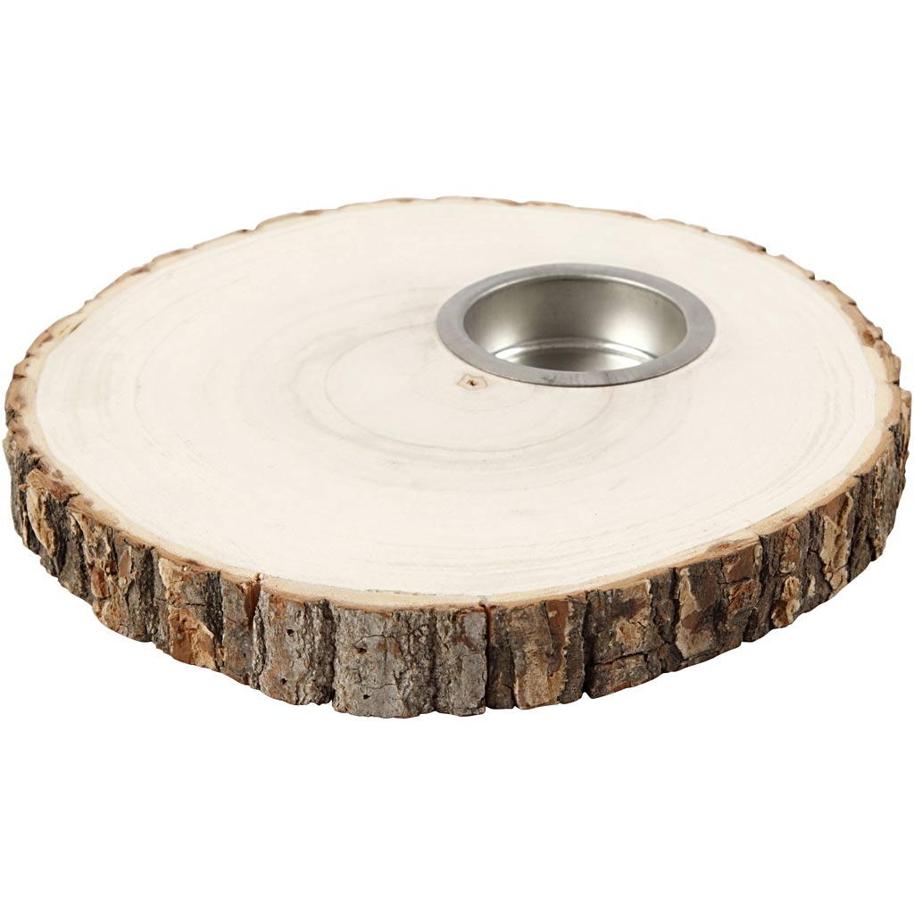 Soporte de luz de té de disco de madera de Creativ Company 14-16cm