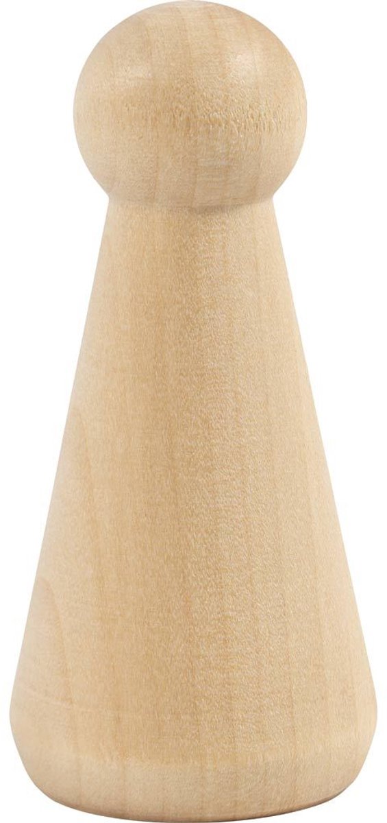Figura de madera Creativ Company, en forma de cono, h: 8 cm, 3 piezas 1 caja