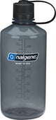 Nalgene - botella de boca estrecha - botella para beber - botella de agua - a prueba de fugas - 1000 ml - sin bpa - sustentable - gris