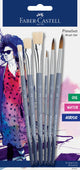Faber-castell penselenset - plat (6,10,14) - rond (2, 6,10) - fc-282891