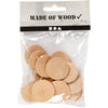 Botones de madera Creativ company, d 30 mm, espesor 5 mm, 15 piezas 1 caja