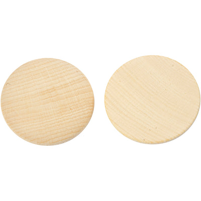 Botones de madera Creativ company, d 50 mm, espesor 10 mm, 50 piezas 1 caja