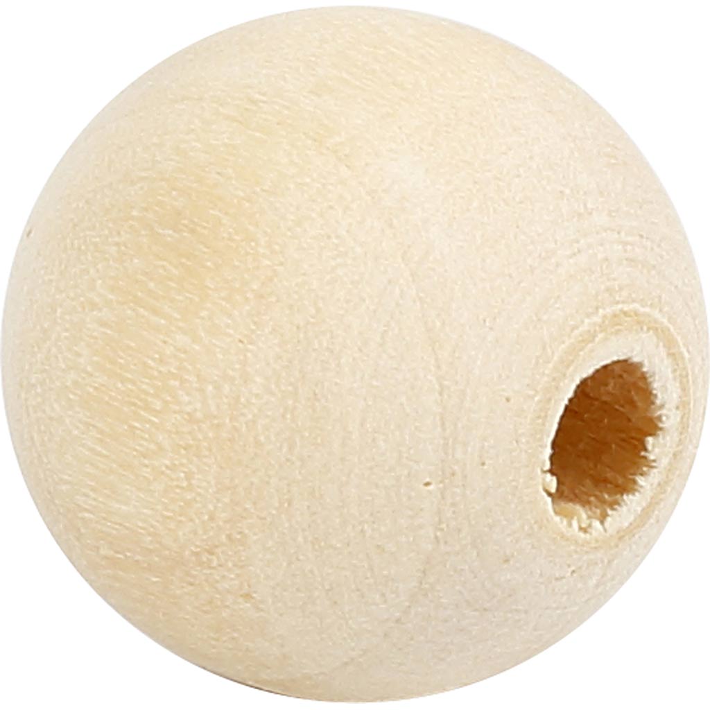 Cuenta de madera Creativ company, d 15 mm, medida de agujero 3 mm, 20 piezas 1 caja