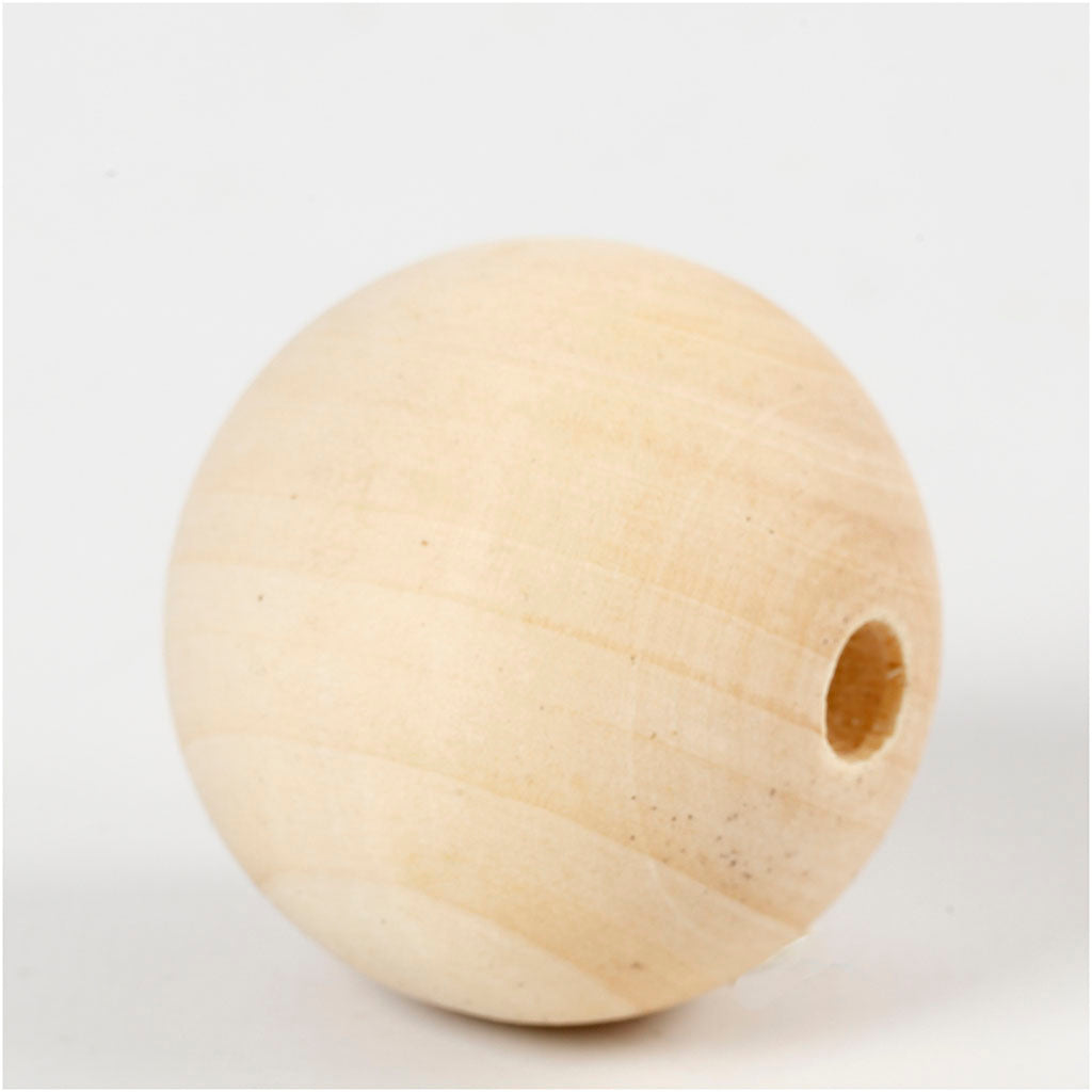Perlina in legno Creativ Company, d 40 mm, misura del foro 7 mm, 6 pezzi 1 scatola