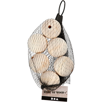 Perlina in legno Creativ Company, d 40 mm, misura del foro 7 mm, 6 pezzi 1 scatola