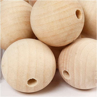 Cuenta de madera Creativ company, d 40 mm, medida de agujero 7 mm, 30 piezas 1 caja