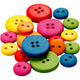 Botones de madera Creativ company, d 12-20 mm, 2-4 agujeros, varios colores, 360 piezas 1 caja
