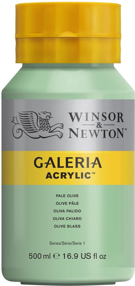 Winsor newton galeria acrilico 500ml oliva palido