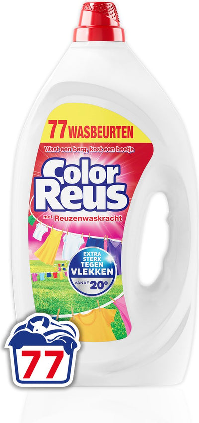 Color giant gel - liquid detergent - colored laundry - bulk packaging - 77 washes