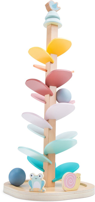 Woet ® albero sonoro in legno – giocattolo musicale con 2 palline e amici animali – giocattoli sensoriali educativi – giocattoli in legno albero con palline – a partire da 2 anni