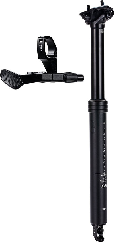 Bbb cycling lift post adjustable seat post dropper post ø30.9 mm - seat post with remote control lever - 410 mm - certified for: ebike, mtb racing bike - bsp-51