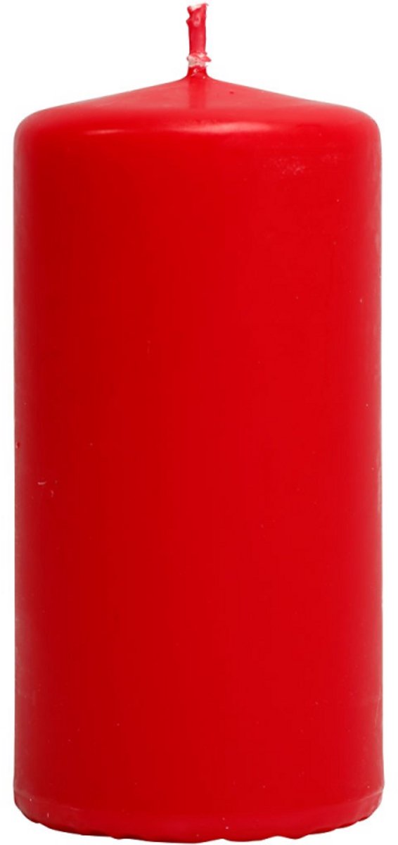 Creativ company kaars 10 cm rood 6 stuks