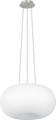 Eglo optica - lámpara colgante - 2 luces - ø445mm. - níquel mate - blanco