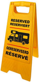 Proplus markeerbord gereserveerd - opvouwbaar - hoogte 58 cm - geel