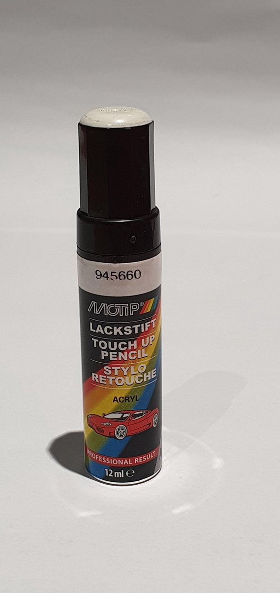 Motip - auto lakstift 945660 - wit - 12 ml - effen