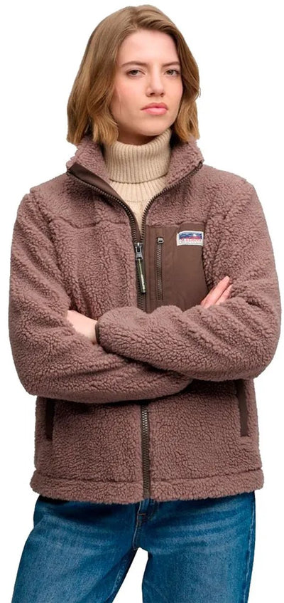 Superdry - heritage zip through fleece - women - hoodies