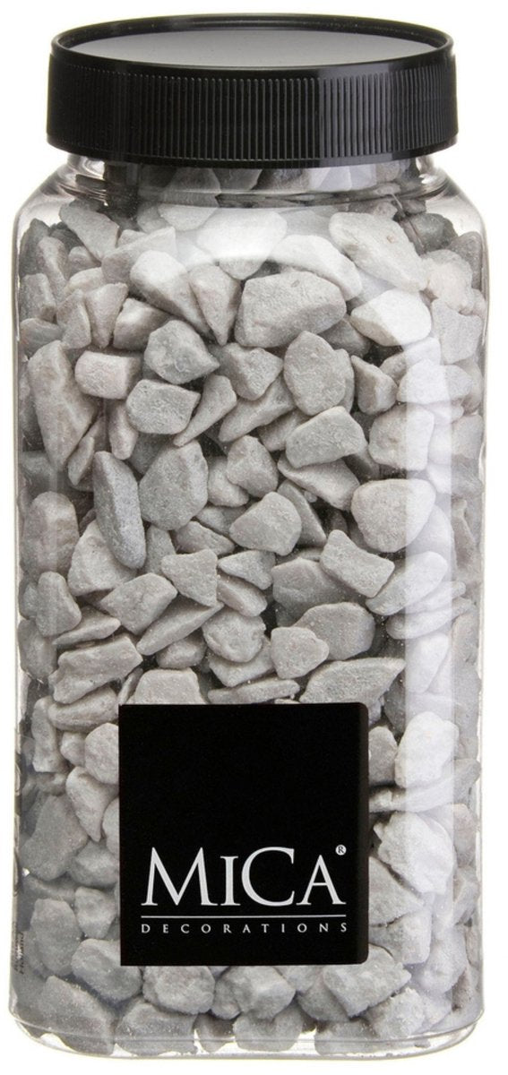 Mica decorations lichtgrijze decoratie steentjes 650ml -