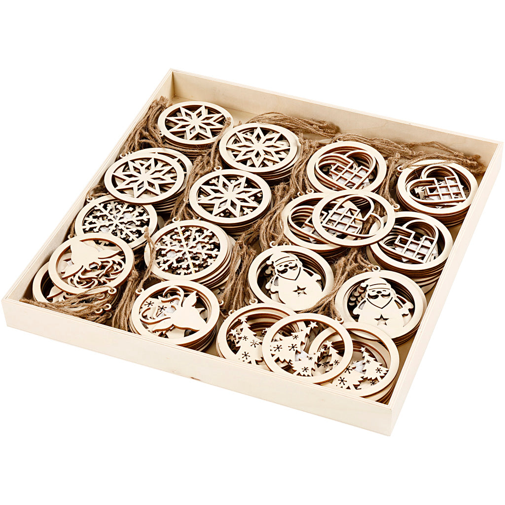 Creativ company Adornos navideños, d 8 cm, grosor 0,3 cm, 144 piezas 1 caja