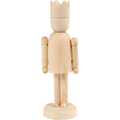 Figura de madera de Creativ Company con corona, 13 cm