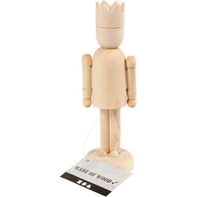 Figura de madera de Creativ Company con corona, 13 cm