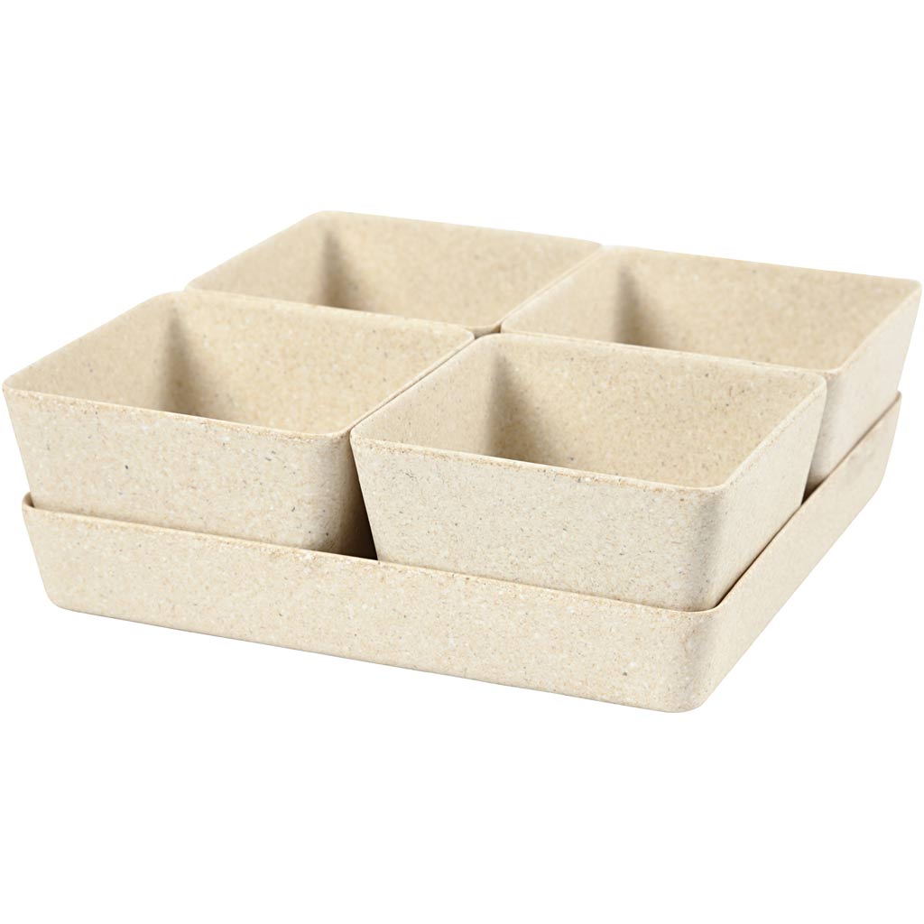 Vasi da fiori Creativ Company, h: 8 cm, p: 19,5 cm, l: 19,5 cm, 1 set