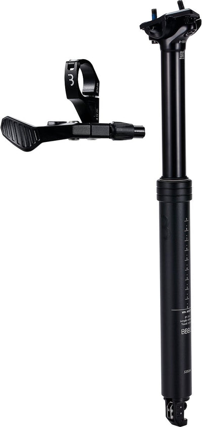 Bbb cycling lift post adjustable seat post dropper post ø31.6 mm - seat post with remote control lever - 410 mm - certified for: ebike, mtb racing bike - bsp-51