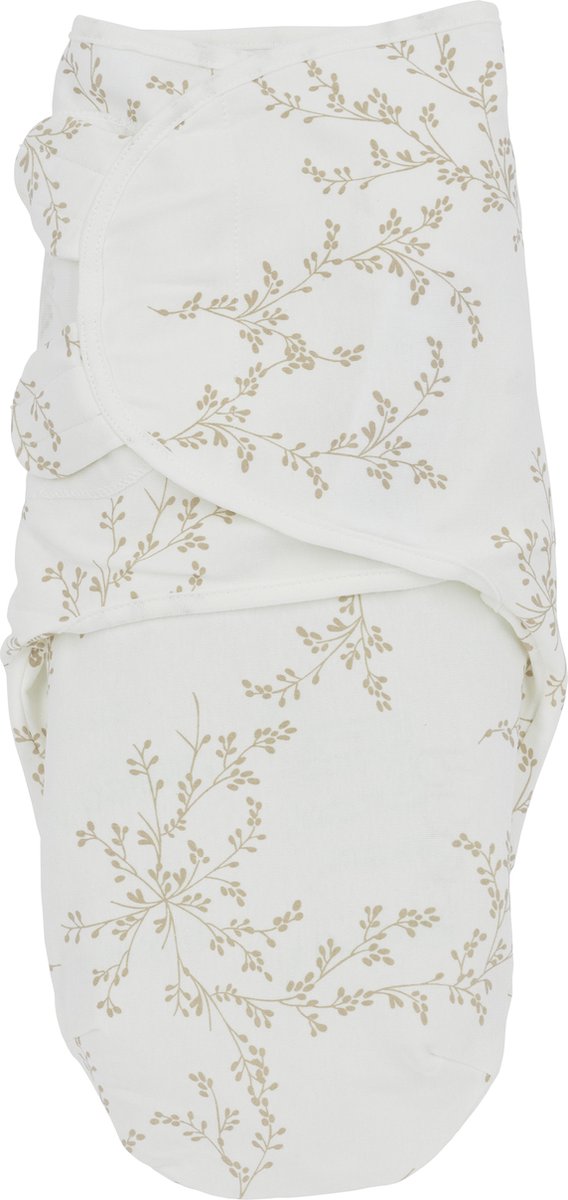 Meyco baby branches swaddle inbakerdoek - sand - 0-3 maanden - 1.0 tog