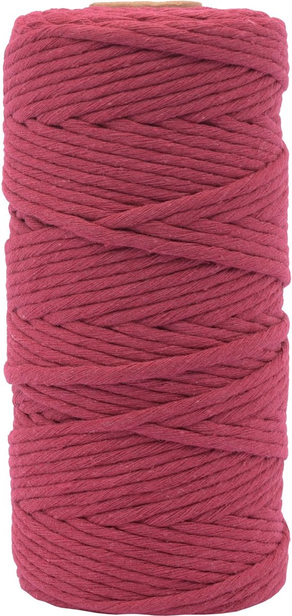 Vaessen creative • cuerda de macramé 3mmx100m rojo burdeos