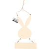 Coniglio Creative Company con piatto, h: 29,5 cm, l: 19,2 cm, 1 pezzo