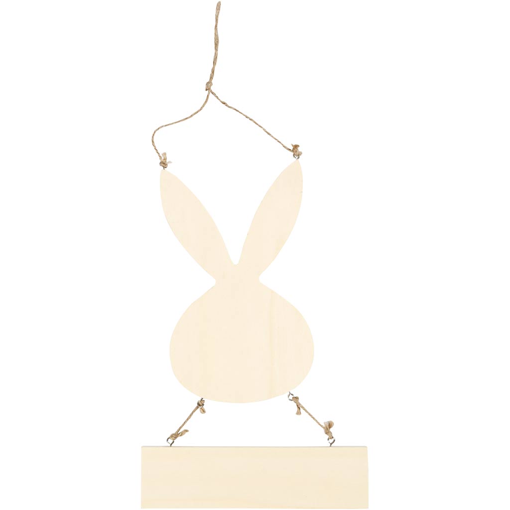 Coniglio Creative Company con piatto, h: 29,5 cm, l: 19,2 cm, 1 pezzo