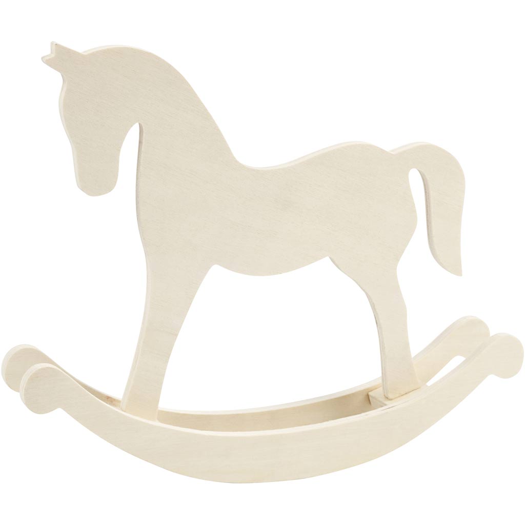 Creativ company caballito de madera, al: 24 cm, fondo: 5 cm, ancho: 30 cm, 1 pieza
