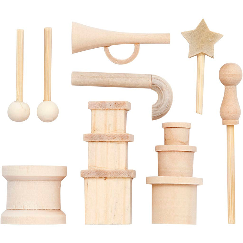 Creative Company Small Wooden Accessori per decorazioni, 13dlg.