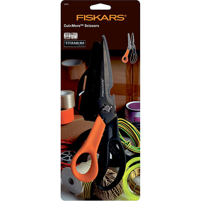 Fiskars cuts more multifunctionele schaar - met beschermhoes - 23 cm