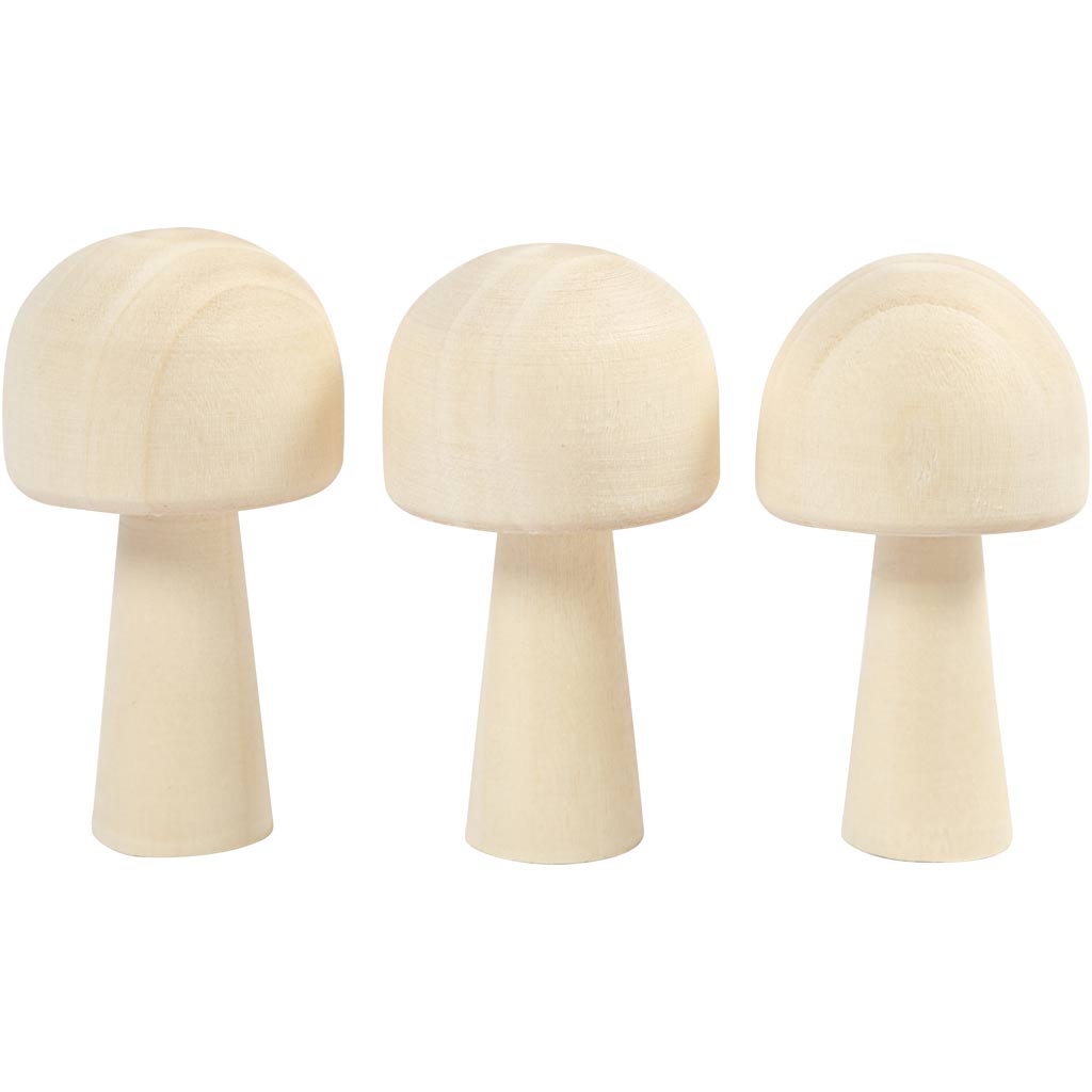 Creativ Company Wooden Mushroom, 3er.