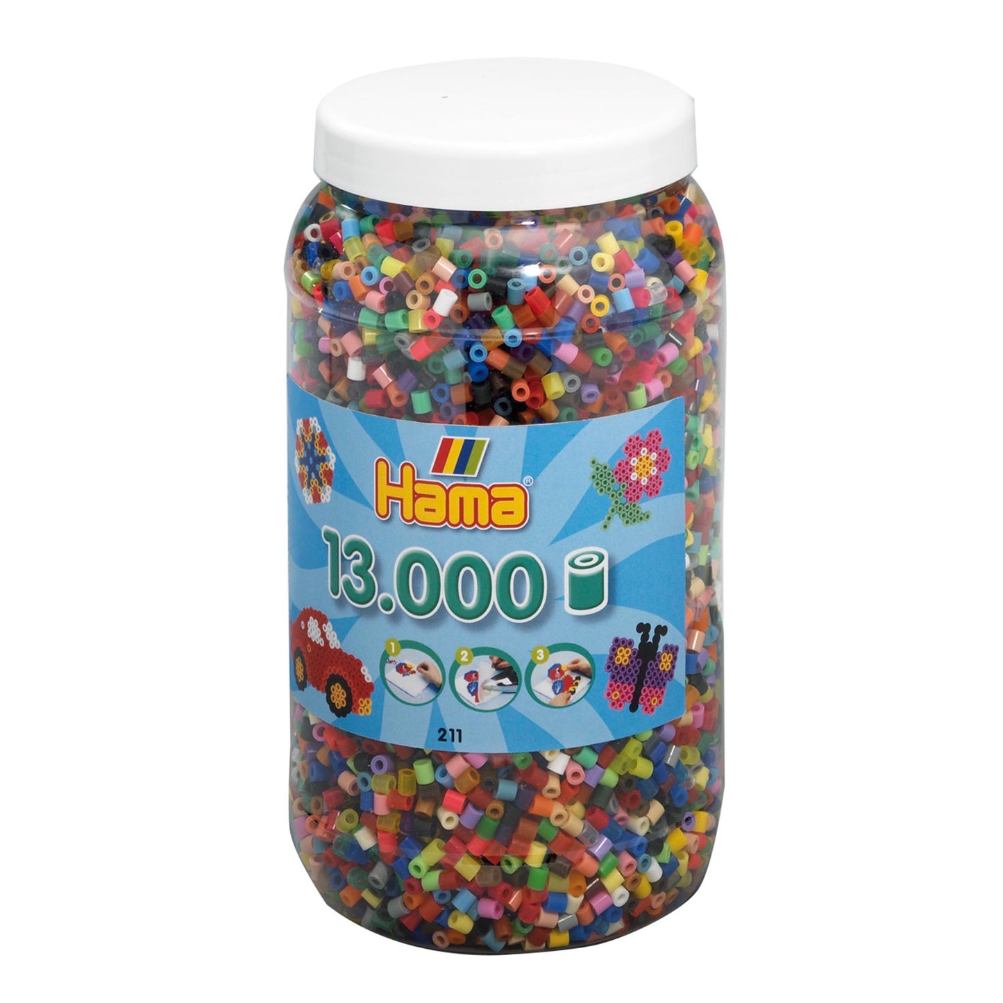 Hama Iron Beads in Pot Mix (068), 13.000 °.