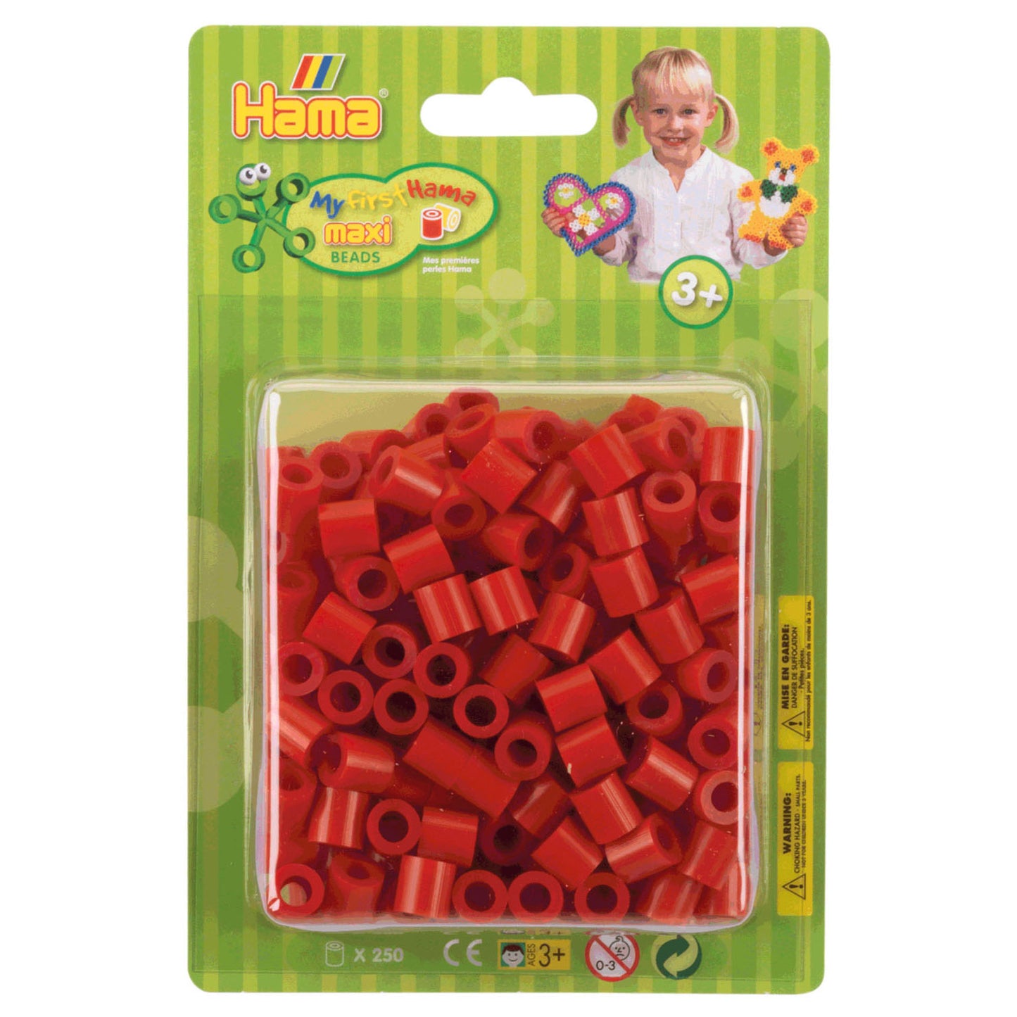 Hama iron beads maxi red, 250st.