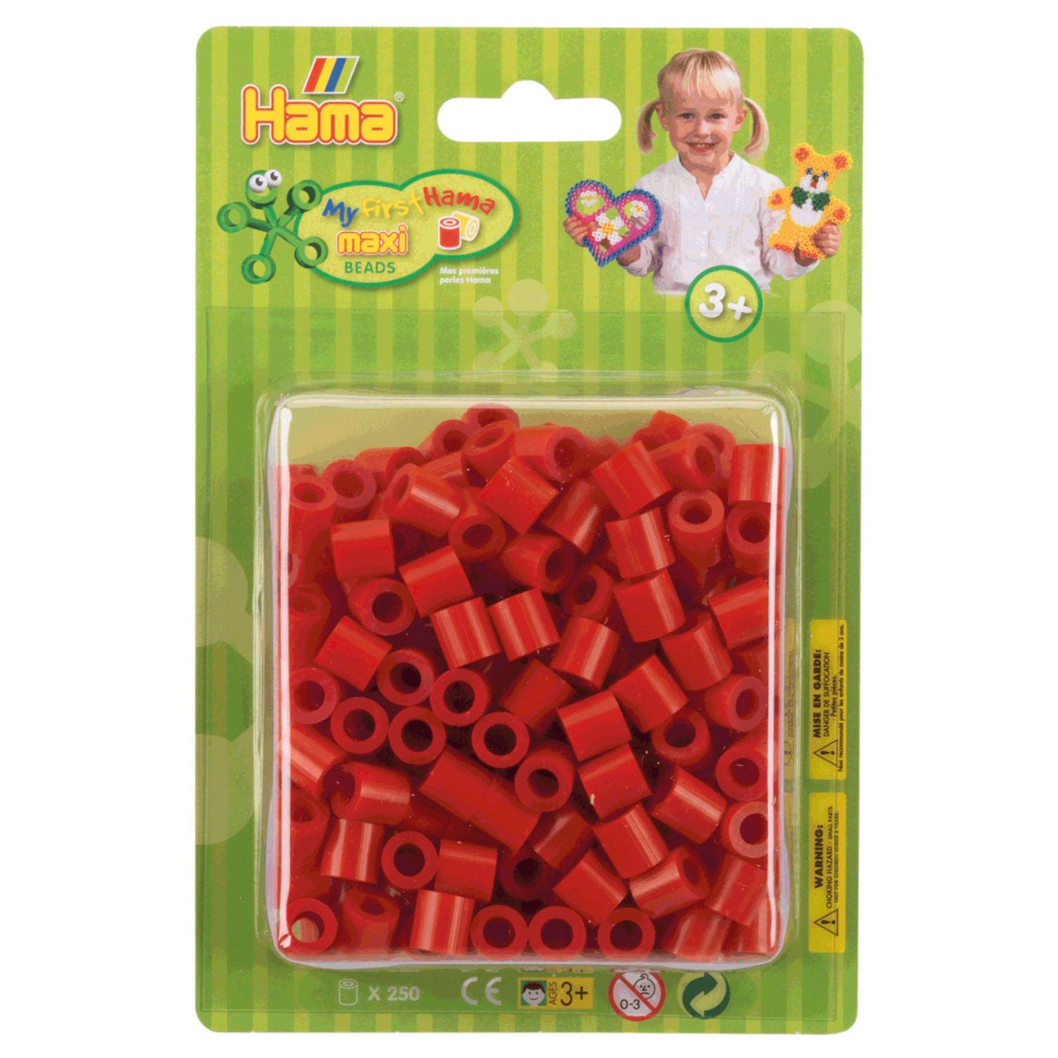 Hama iron beads maxi red, 250st.
