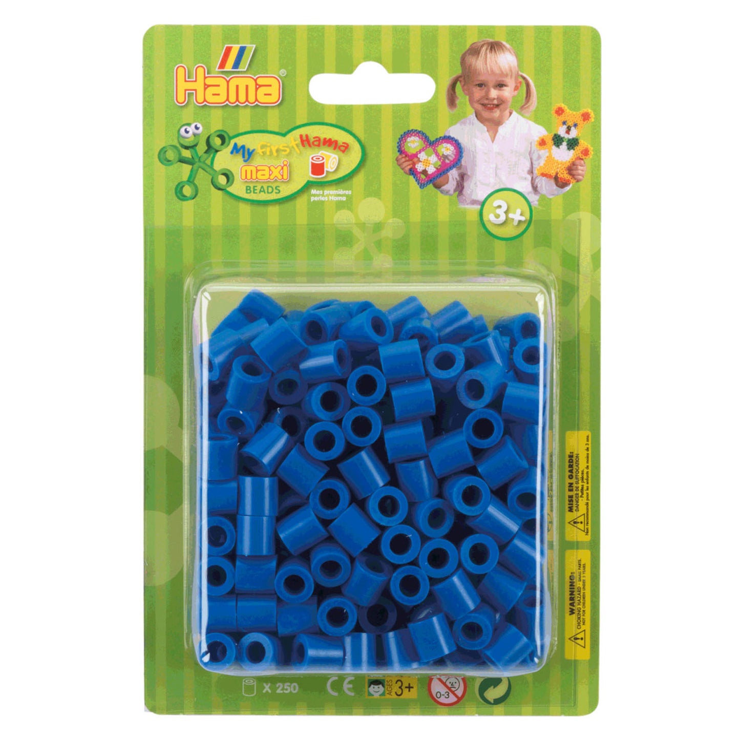 Hama strijkkralen maxi blauw, 250st.