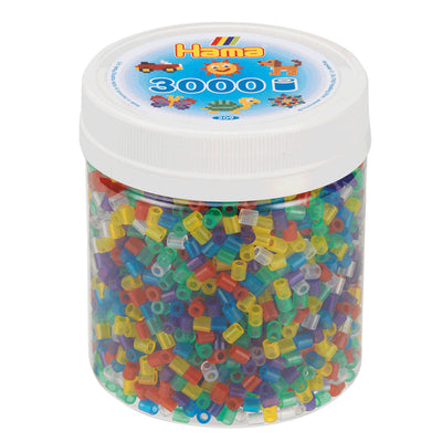 Hama String Beads en un frasco de mezcla transparente (53), 3000.