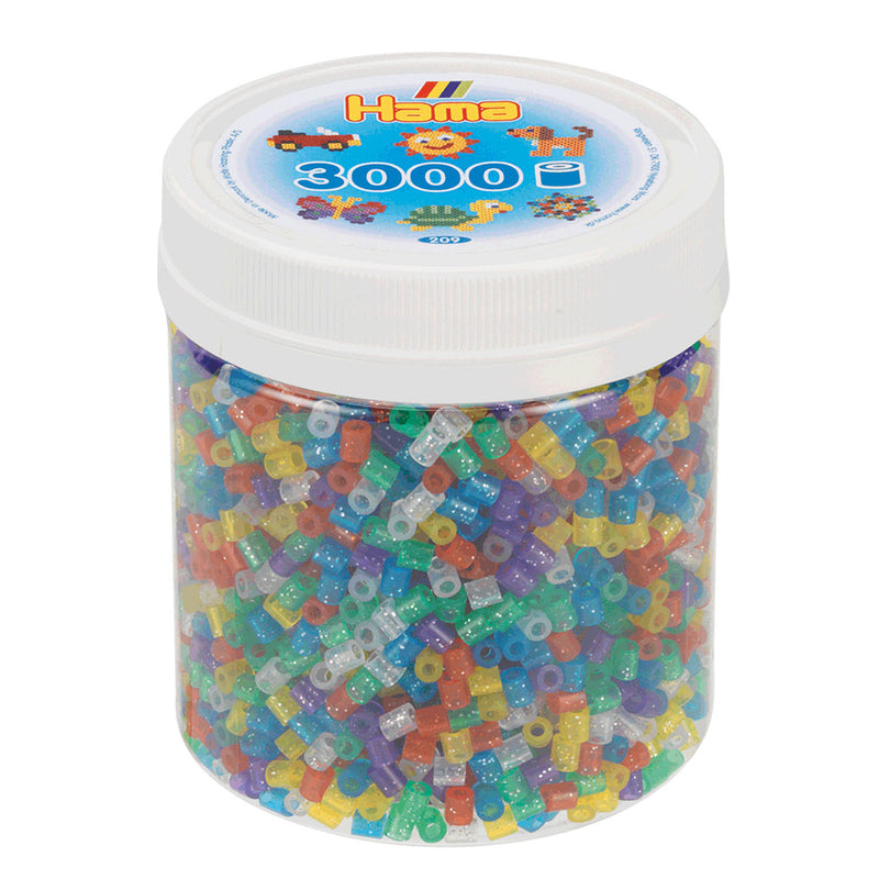 Hama String Perle in Potje Glittermix (54), 3000st.